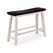 Sonoma Backless Bench - Antique White/European Black