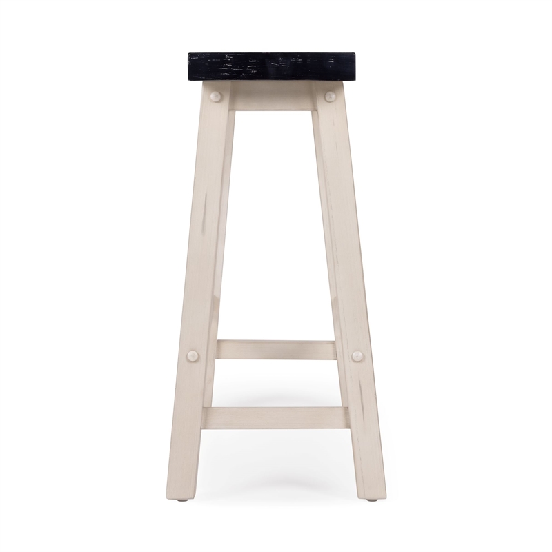 Sonoma Backless Bench - Antique White/European Black