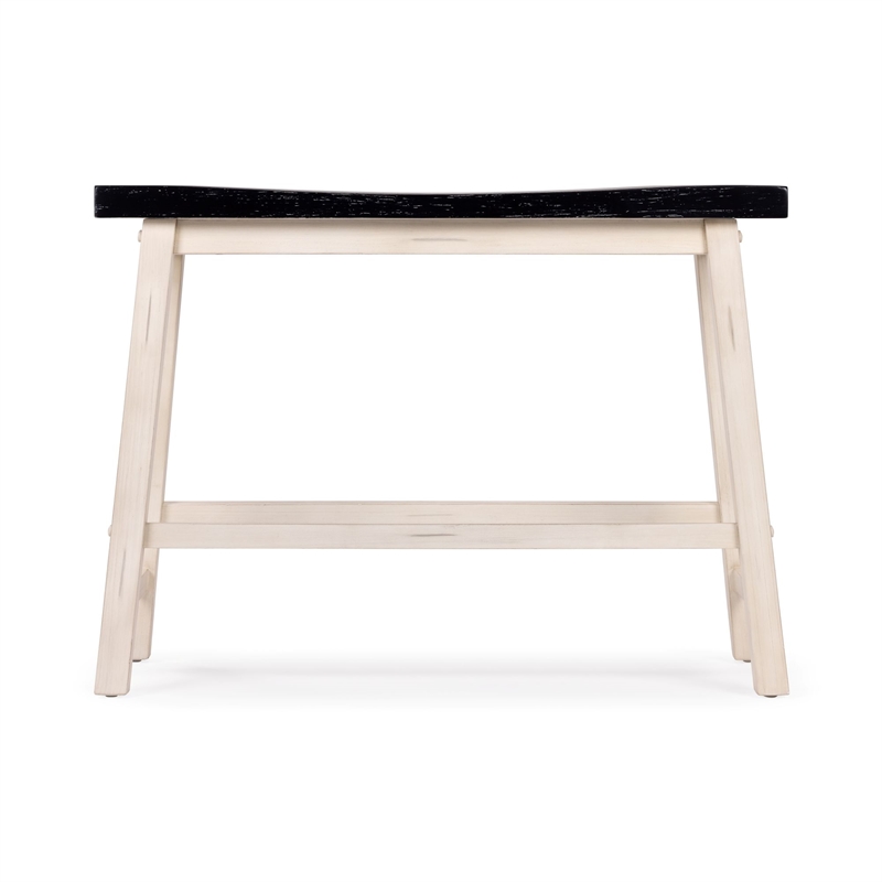 Sonoma Backless Bench - Antique White/European Black