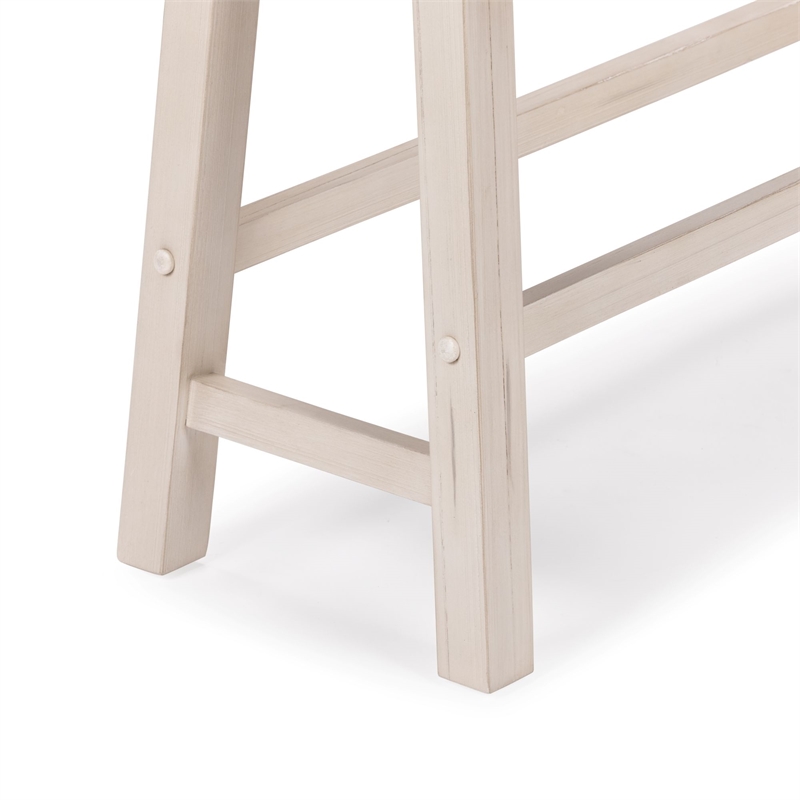Sonoma Backless Bench - Antique White/European Black
