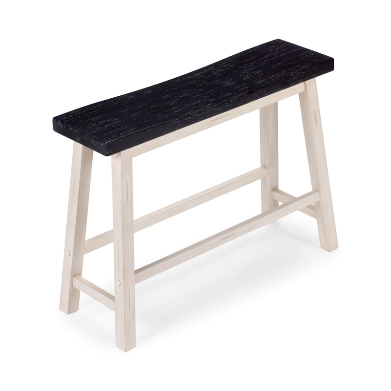 Sonoma Backless Bench - Antique White/European Black