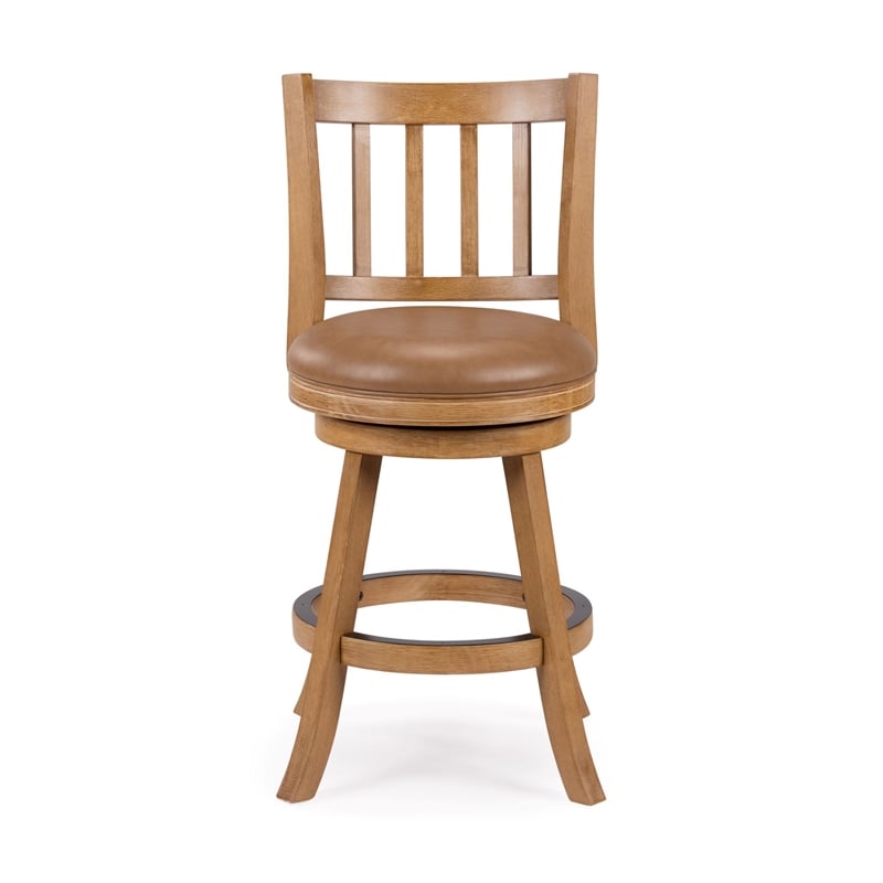 Sheldon Swivel Counter Stool - Chestnut Wire-Brush