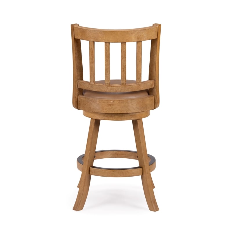 Sheldon Swivel Counter Stool - Chestnut Wire-Brush
