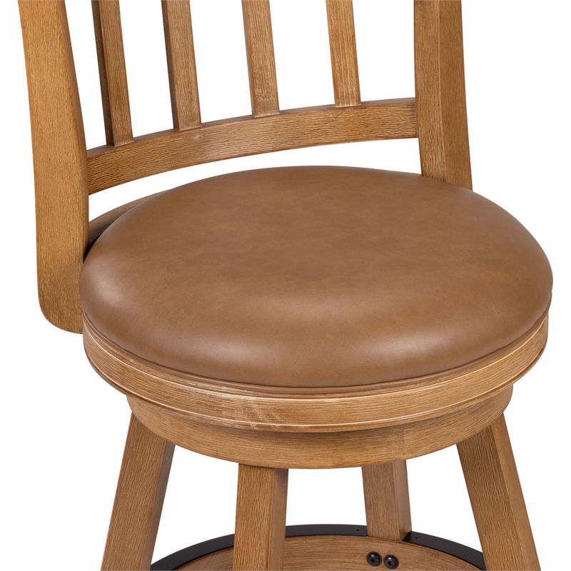 Sheldon Swivel Counter Stool - Chestnut Wire-Brush
