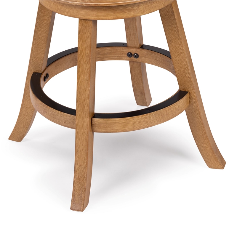 Sheldon Swivel Counter Stool - Chestnut Wire-Brush