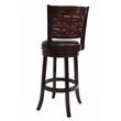 Boraam Wood Sumatra Bar Height Swivel Stool in Cappuccino Finish