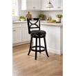 Boraam Florence Counter Height Swivel Counter Stool in Black Sandthru