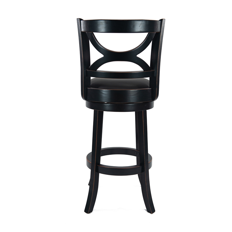 Details about   Florence 29 In Black Swivel Cushioned Bar Stool 
