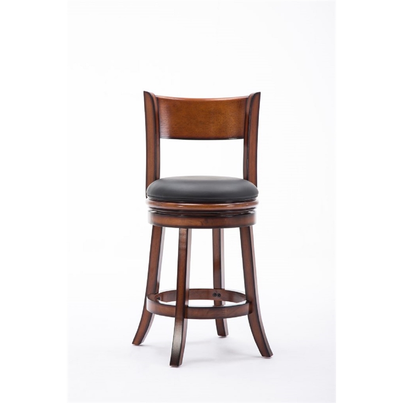 Boraam Palmetto Counter Height Swivel Counter Stool in Chestnut