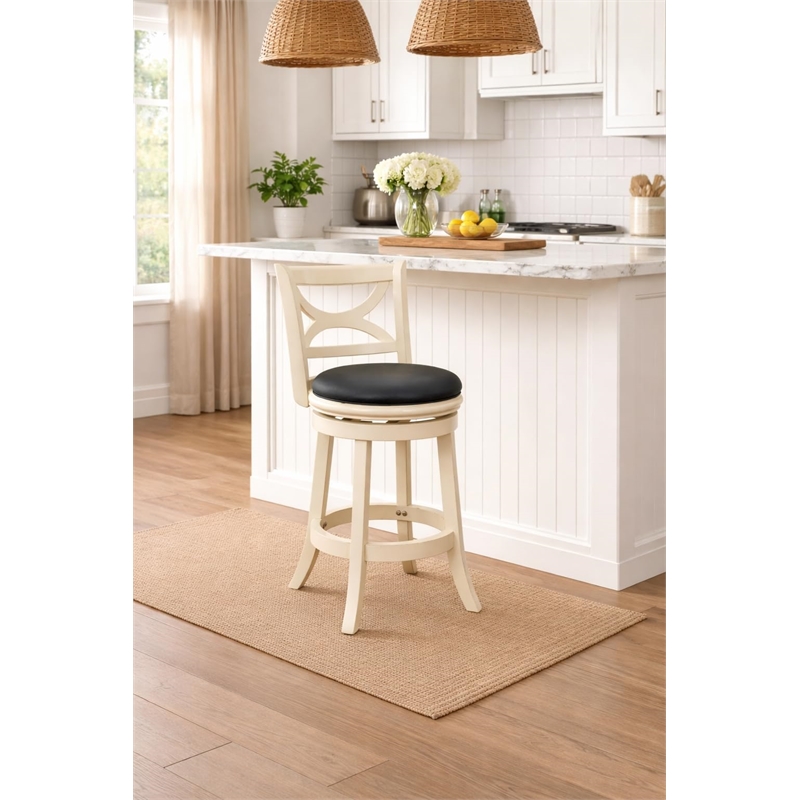 Boraam Georgia Counter Height Swivel Counter Stool in Cappuccino