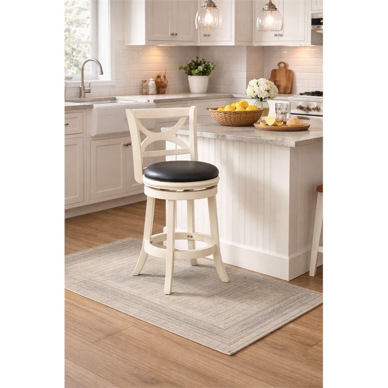 Boraam Georgia Counter Height Swivel Counter stool in Cherry