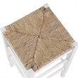 Boraam Wood Square Rush Backless Counter Stool - Cream Finish