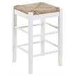 Boraam Wood Square Rush Backless Counter Stool - Cream Finish