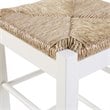 Boraam Wood Square Rush Backless Bar Stool in Cream Finish