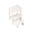 Boraam Wood Niko 24.5 in Folding Step Stool in Cream Finish