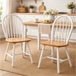 Boraam Farmhouse Dining Chair in Cream and Natural (Set of Two)