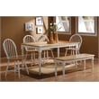 Boraam Farmhouse Dining Chair in Cream and Natural (Set of Two)
