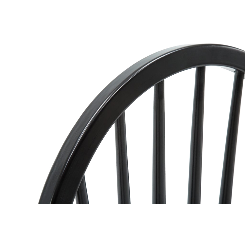 Boraam Wood Farmhouse Dining Chair in Black and Cherry Finish (Set of Two)