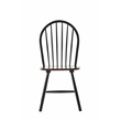 Boraam Wood Farmhouse Dining Chair in Black and Cherry Finish (Set of Two)