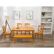 Boraam Wood Shaker Dining Chair in Oak Finish (Set of 2)