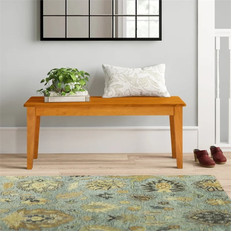 Boraam Shaker Wood Dining Bench in Oak