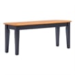 Boraam Shaker Wood Dining Bench in Black and Oak