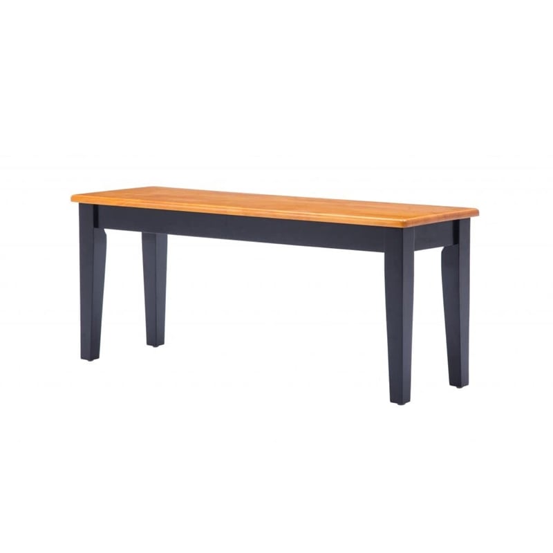 Boraam Wood 6 Piece Shaker Dining Set in Black and Oak Finish