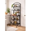 Boraam Metal Valencia 4 Shelf Baker's Metal Rack in Black Finish