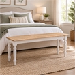 Boraam Farmhouse Wood Dining Bench in Cream and Natural