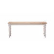 Boraam Farmhouse Wood Dining Bench in Cream and Natural