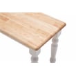 Boraam Farmhouse Wood Dining Bench in Cream and Natural