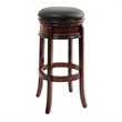 Boraam Wood Magellan Bar Height Swivel Stool in Brandy Brown Finish