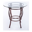 Boraam Beau Round Counter Height Pub Table in Brown Finish