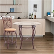 Boraam Beau Round Counter Height Pub Table in Brown Finish