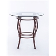 Boraam Beau Round Counter Height Pub Table in Brown Finish