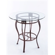 Boraam Beau Round Counter Height Pub Table in Brown Finish