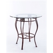Boraam Beau Round Counter Height Pub Table in Brown Finish