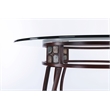 Boraam Beau Round Counter Height Pub Table in Brown Finish