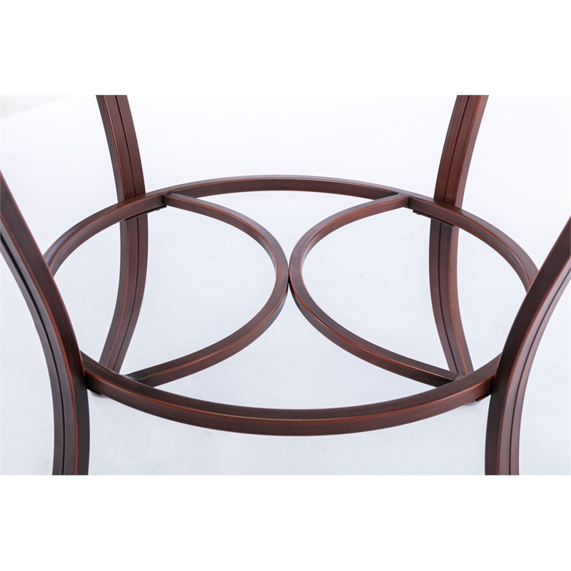 Boraam Beau Round Counter Height Pub Table in Brown Finish