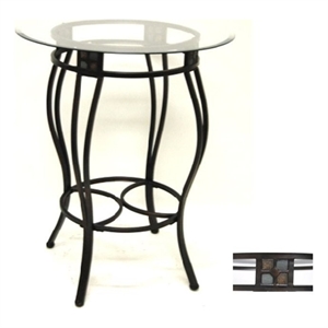 boraam beau round counter height pub table in black and gold