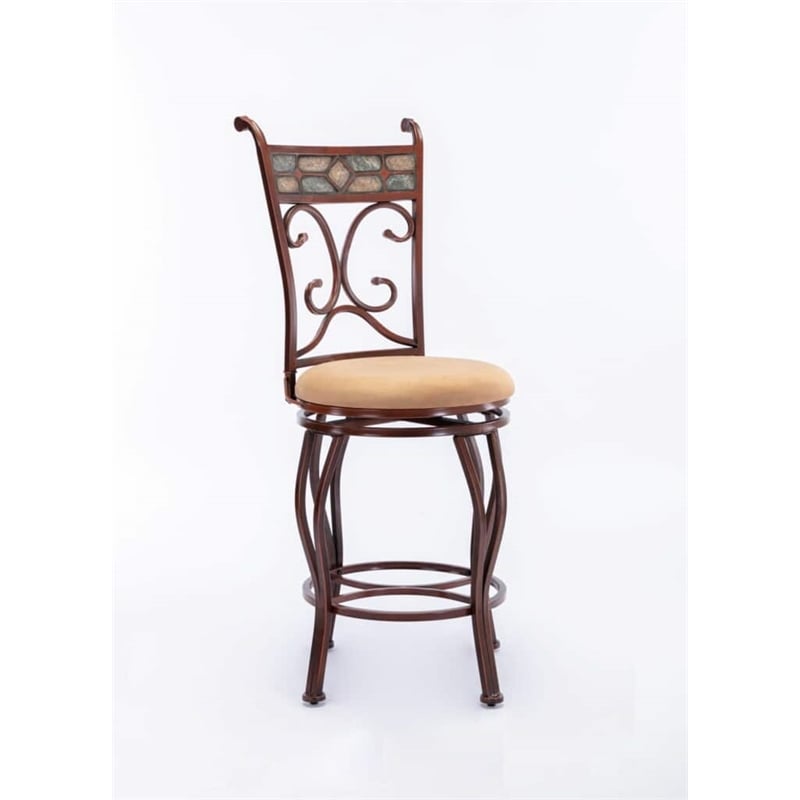 Boraam Metal Beau Counter Height 3 Piece Pub Set Brown Finish