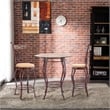 Boraam Metal Beau Bar Height 3 Piece Pub Set Brown Finish