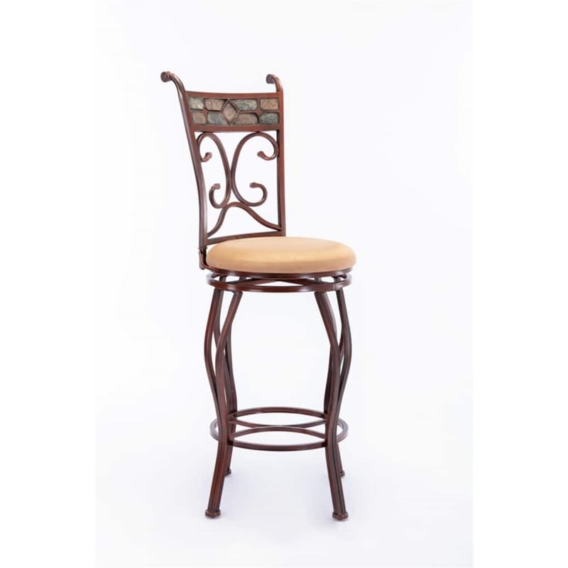 Boraam Metal Beau Bar Height 3 Piece Pub Set Brown Finish