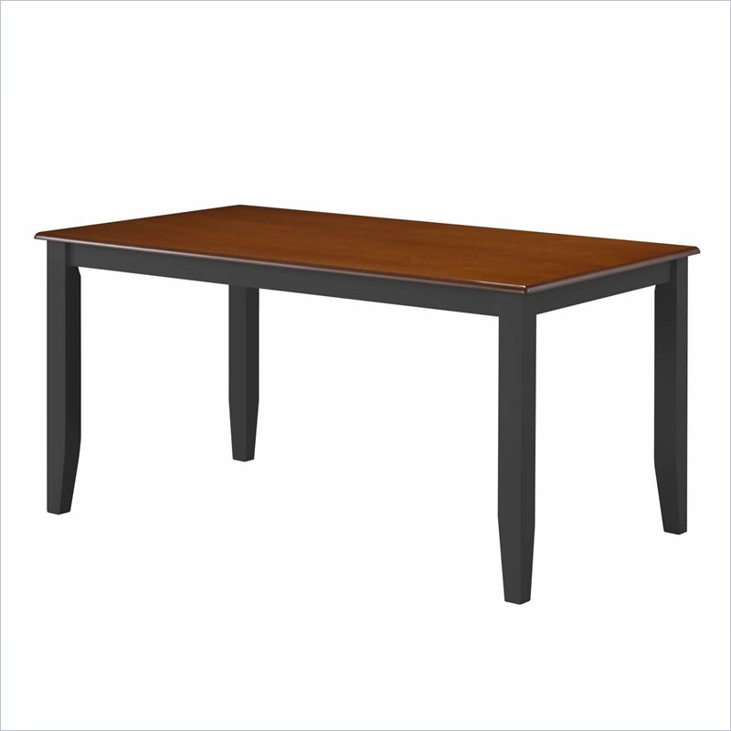 Boraam Wood Bloomington Dining Table in Black/Cherry Finish