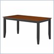 Boraam Wood Bloomington Dining Table in Black/Cherry Finish