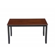 Boraam Wood Bloomington Dining Table in Black/Cherry Finish
