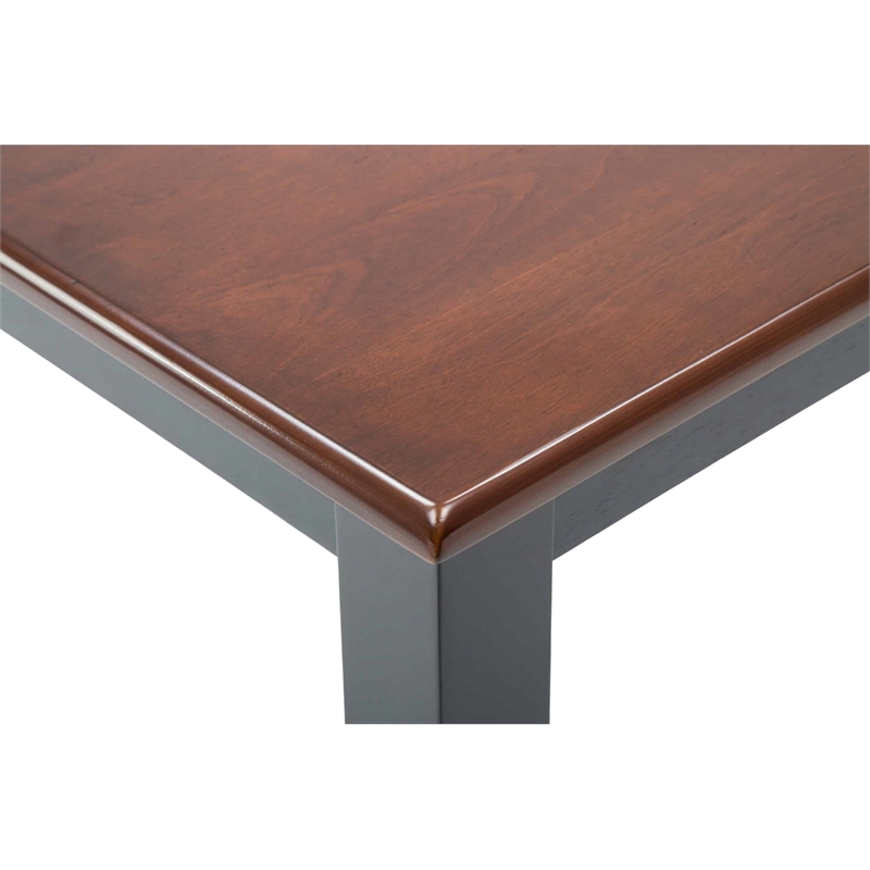 Boraam Wood Bloomington Dining Table in Black/Cherry Finish