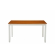 Boraam Wood Bloomington Dining Table in Cream/Honey Oak Finish