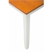 Boraam Wood Bloomington Dining Table in Cream/Honey Oak Finish