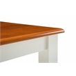 Boraam Wood Bloomington Dining Table in Cream/Honey Oak Finish